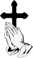 roadside cross praying hands