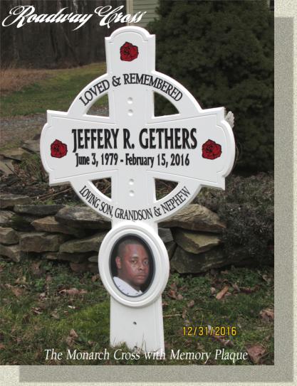 personalised creative, roadside memorials with picture plaque
