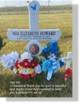 Roadside cross with pictures