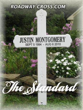 road side memorial in durable PVC