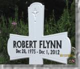 Personalised roadside memorial with graphics