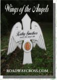 Angel wings roadside memorials