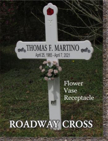 Flower Vase Recepticle at Roadway Cross Memorials