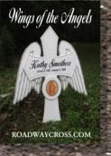 beautiful creative unique memorial cross with angel wings