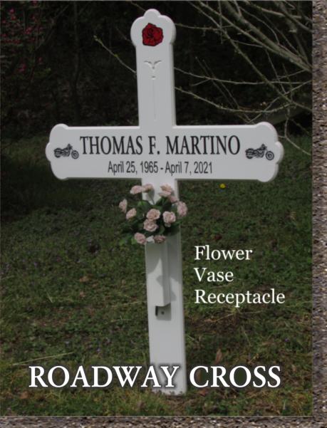 Flower Vase Recepticle at Roadway Cross Memorials