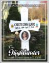 Celtic style memorial with picture of deceased