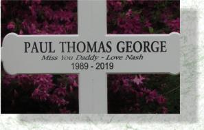 The Standard Cross with 3 lines of text